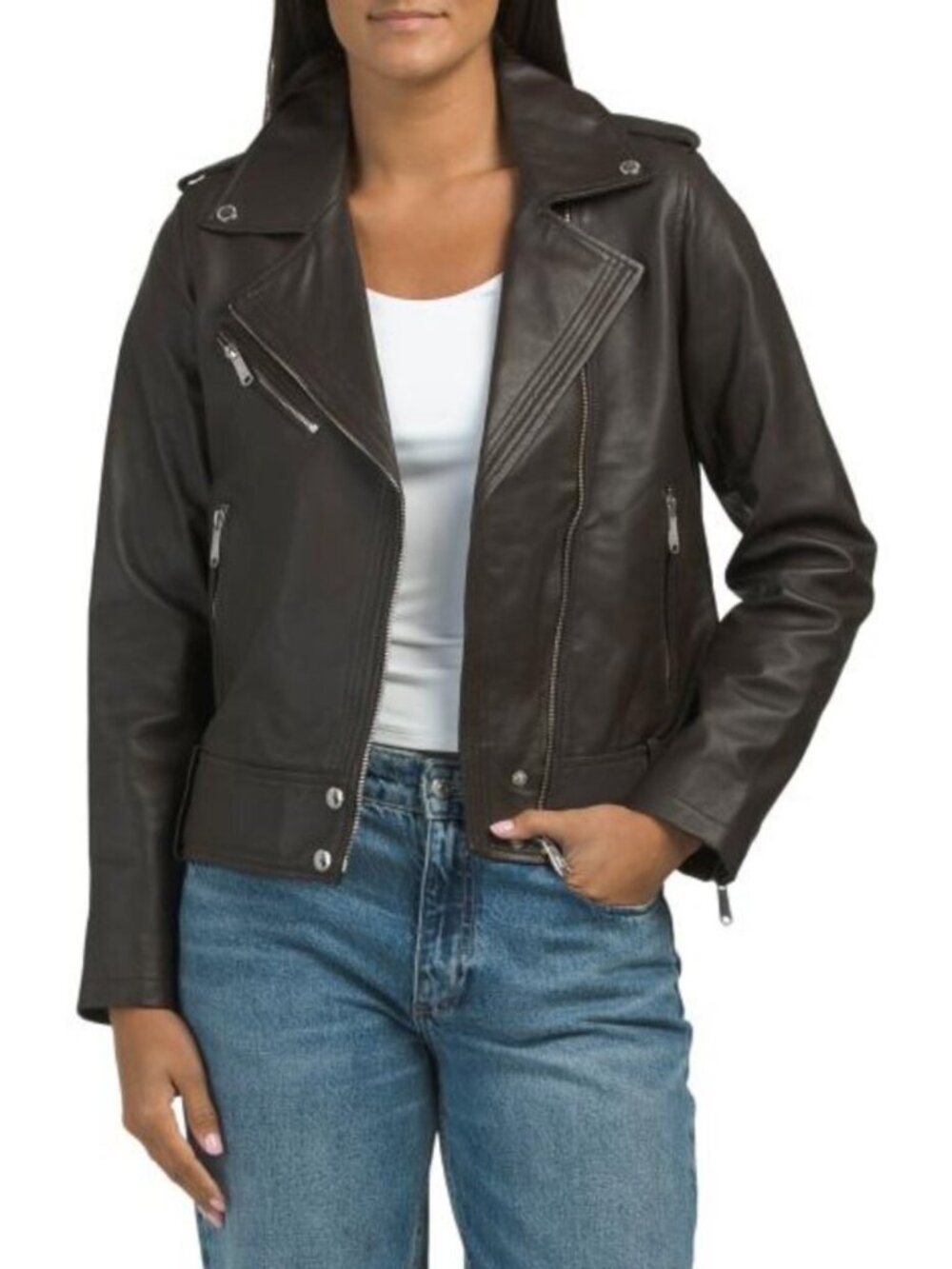 SAM EDELMAN Leather Moto Jacket